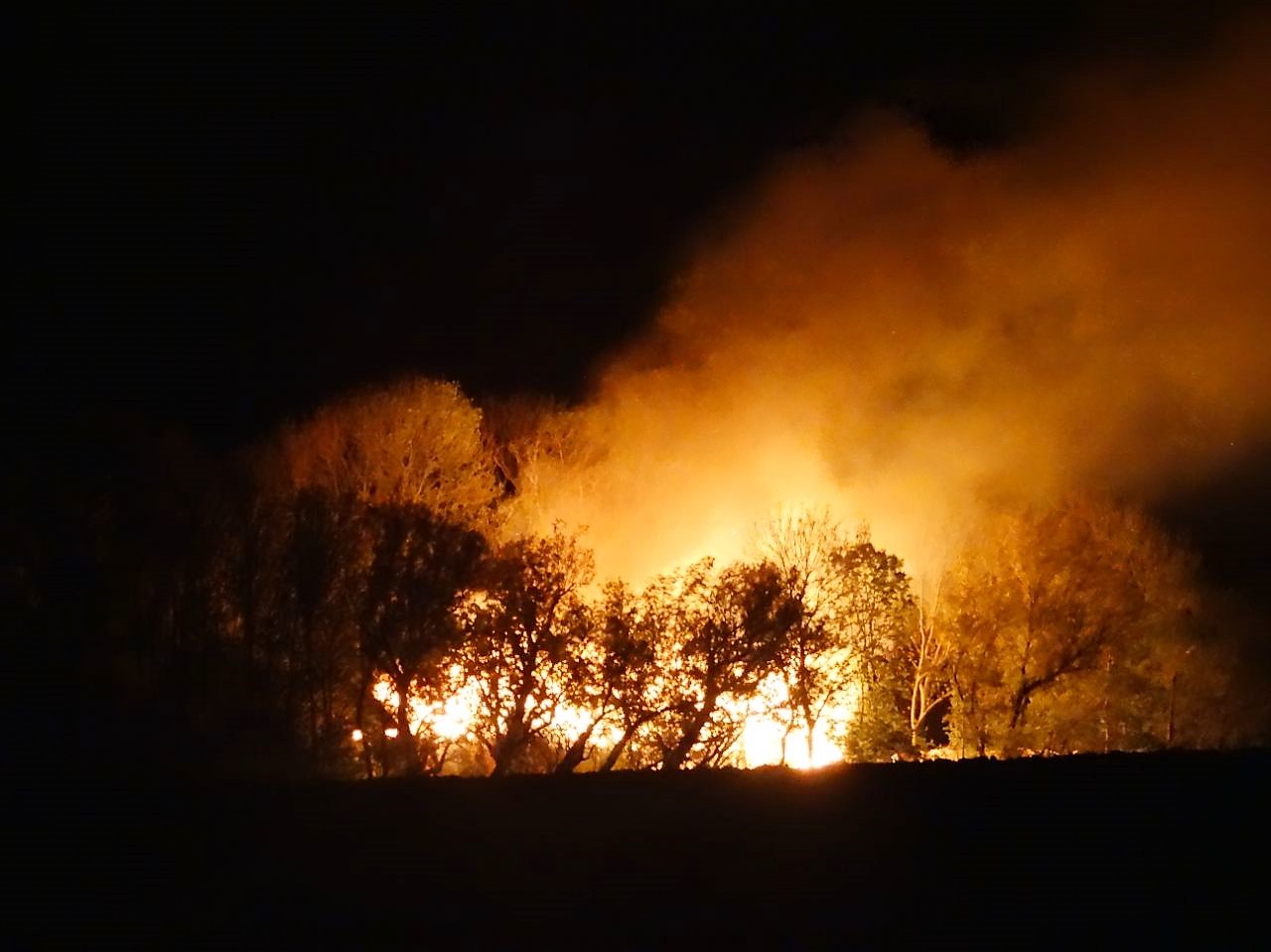 Foto van brand boerderij