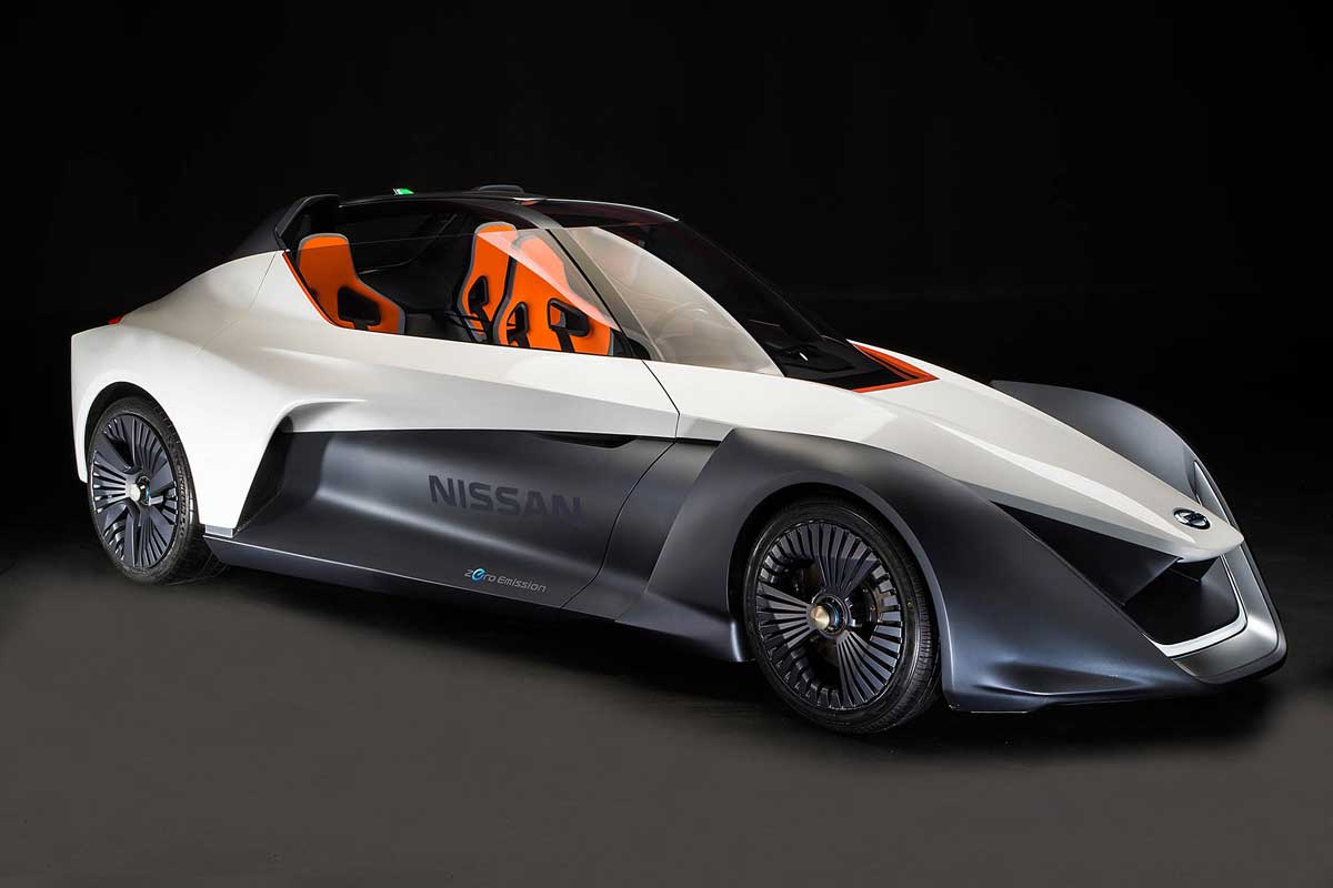 Elektrisch prototype Nissan BladeGlider op Spelen in Rio de Janeiro