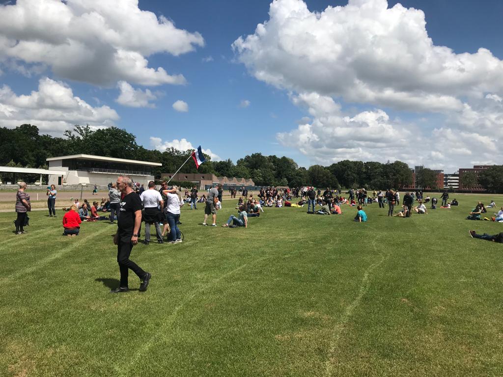 Demonstratie op Drafbaan in Groningen