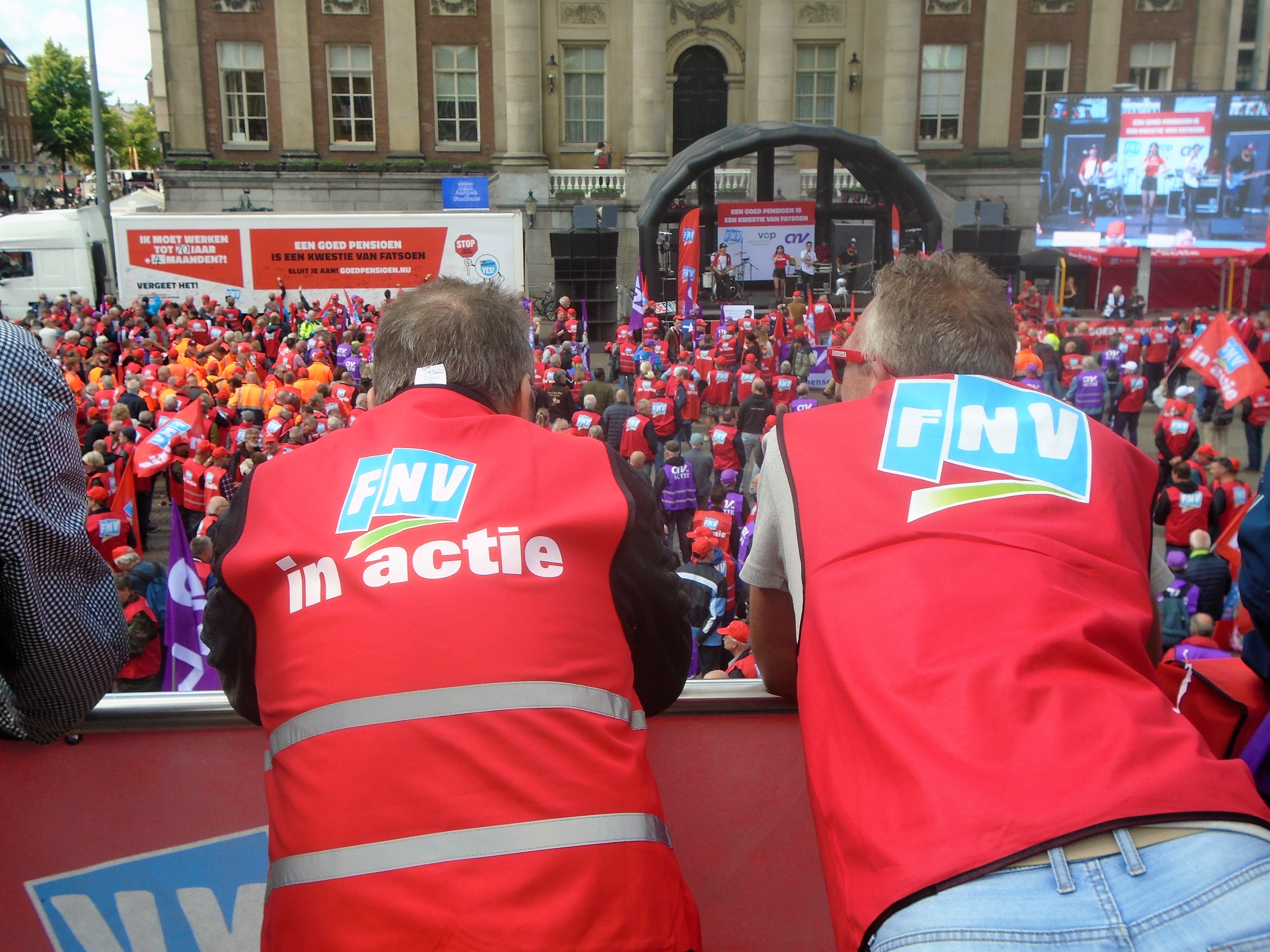 Foto van demonstratie op Grote Markt