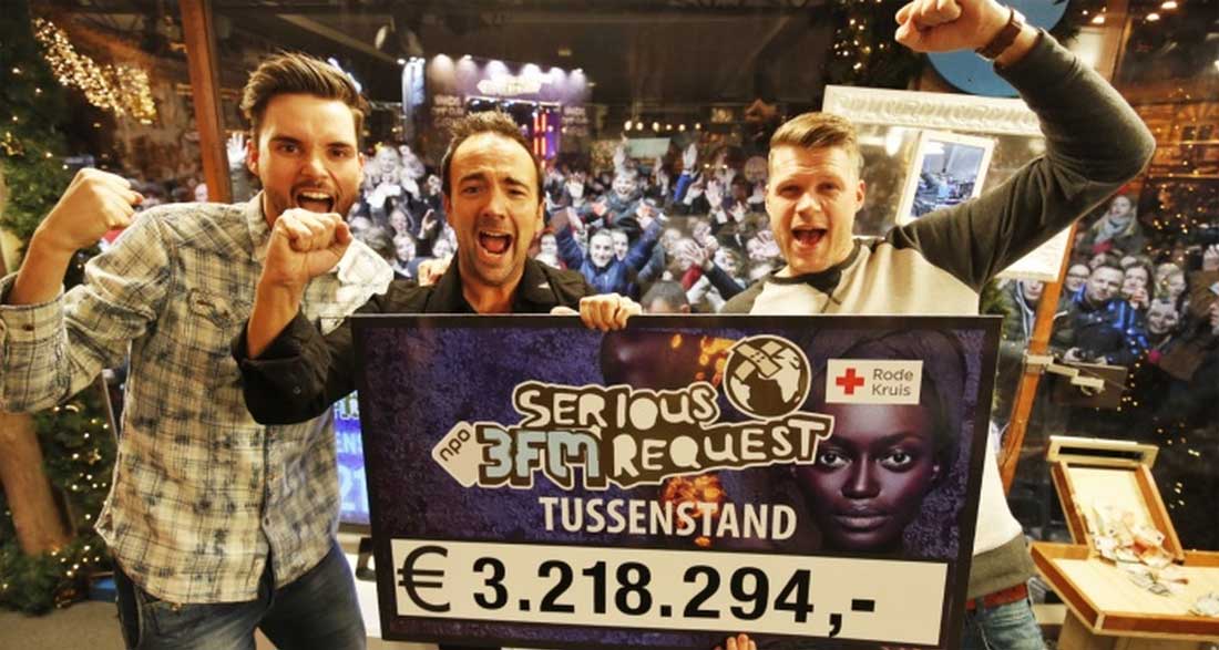 Al ruim 3,2 miljoen euro voor Serious Request Haarlem