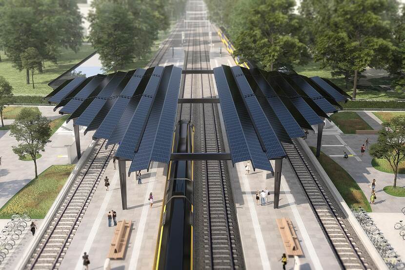 Delft krijgt eerste energieneutrale treinstation van Nederland