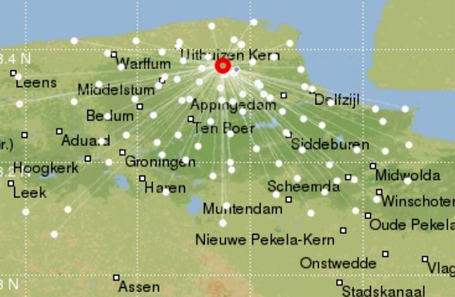 Noorden van Groningen getroffen door zware aardbeving van 2.8 