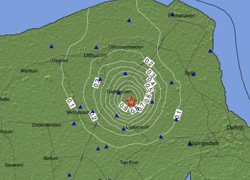 Aardbeving in gaswinningsgebied Groningen