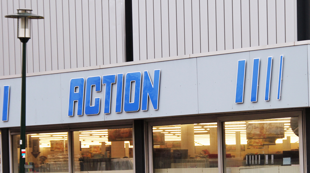 logo-Action-winkelpand-foto ter illustratie