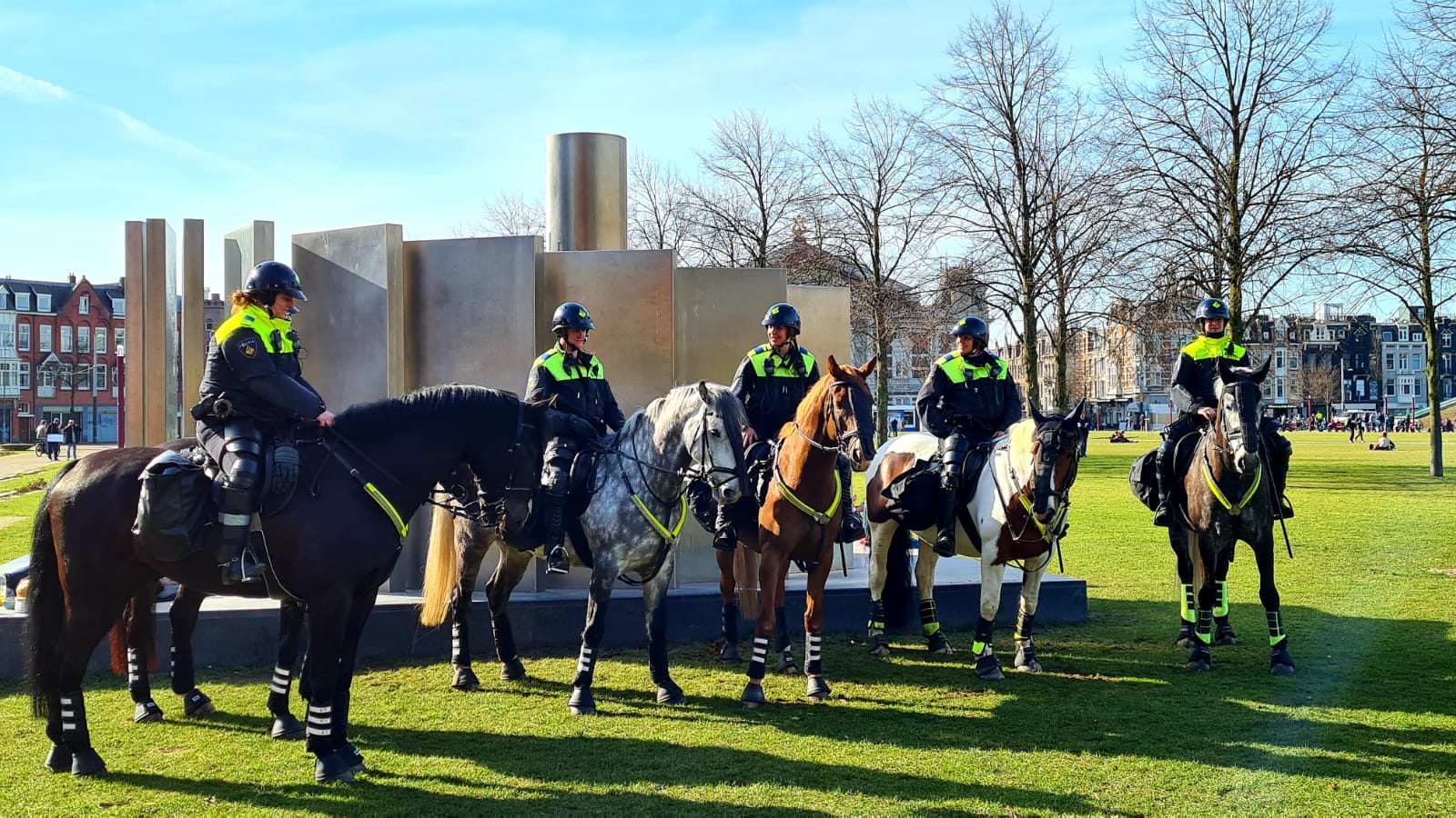 Politiepaarden op Museumplein