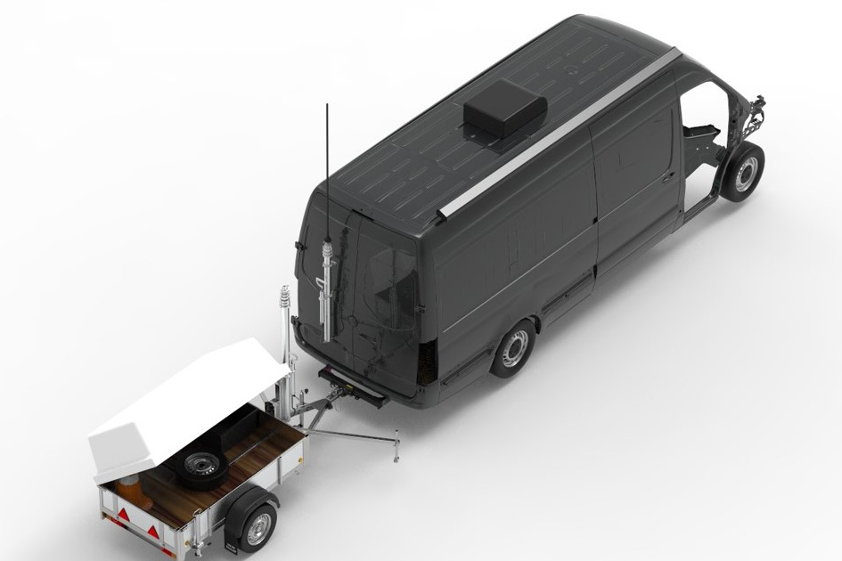 Het TESt Lane Analysis Mobile (TESLA-M) voertuig