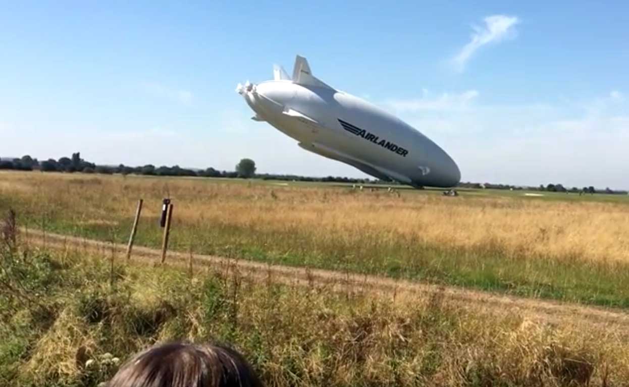 Landing Airlander loopt niet volgens plan