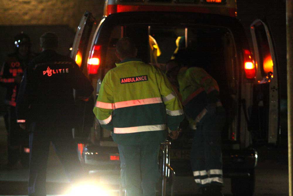 Foto van ambulance brandweer politie in donker | Archief EHF