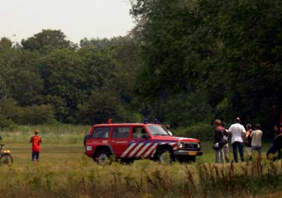 Foto van brandweerauto op heide en bos | Archief EHF