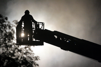 Foto van brandweer hoogwerker | Archief EHF