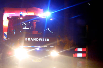 Foto van brandweerauto zwaailicht donker | Archief EHF