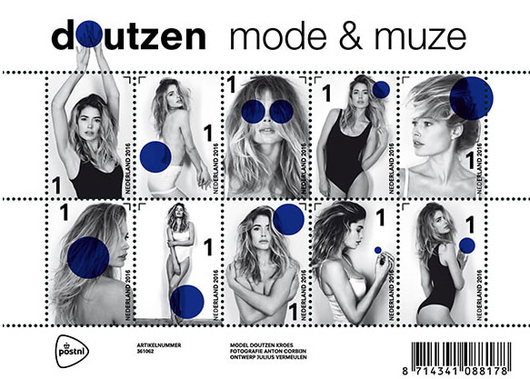 Fotomodel Doutzen Kroes komt uit op postzegel