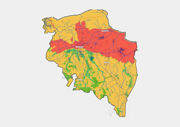 Kaart Drenthe en Groningen