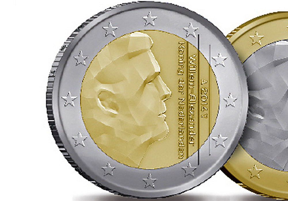 Foto van euro munt koning Willem-Alexander | Rijksmunt