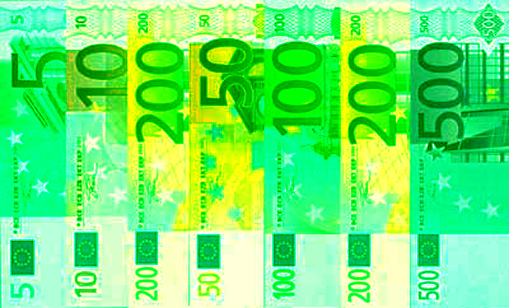 Foto van eurobiljetten groen | Archief EHF