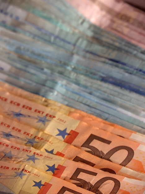 Foto van eurobiljetten