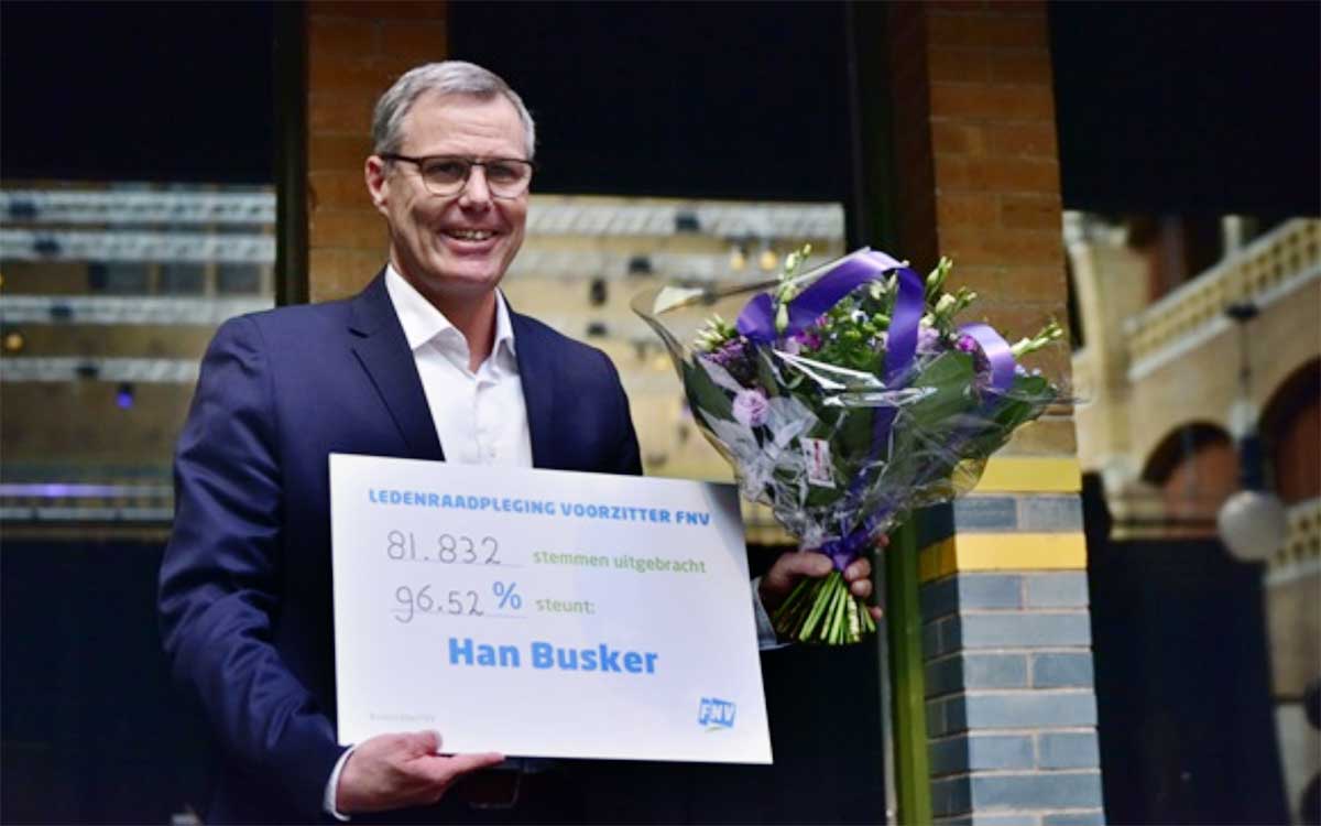 FNV-leden bijna unaniem voor Han Busker als nieuwe voorzitter