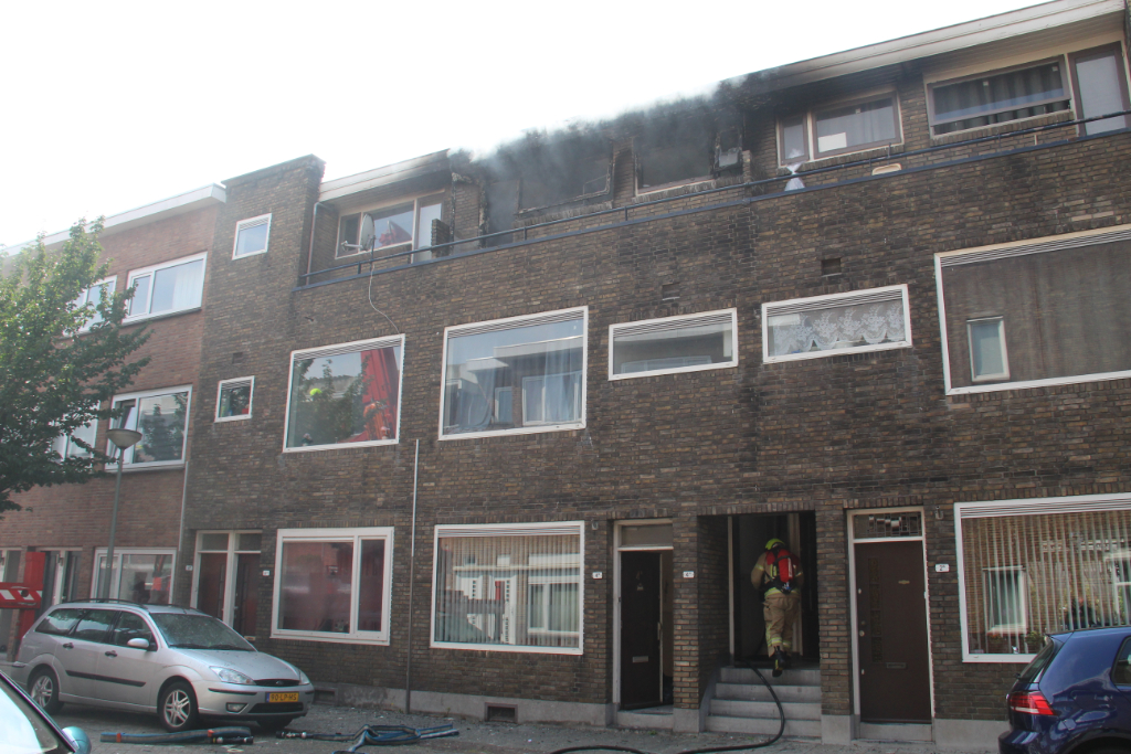 Foto van brand in Schiedam