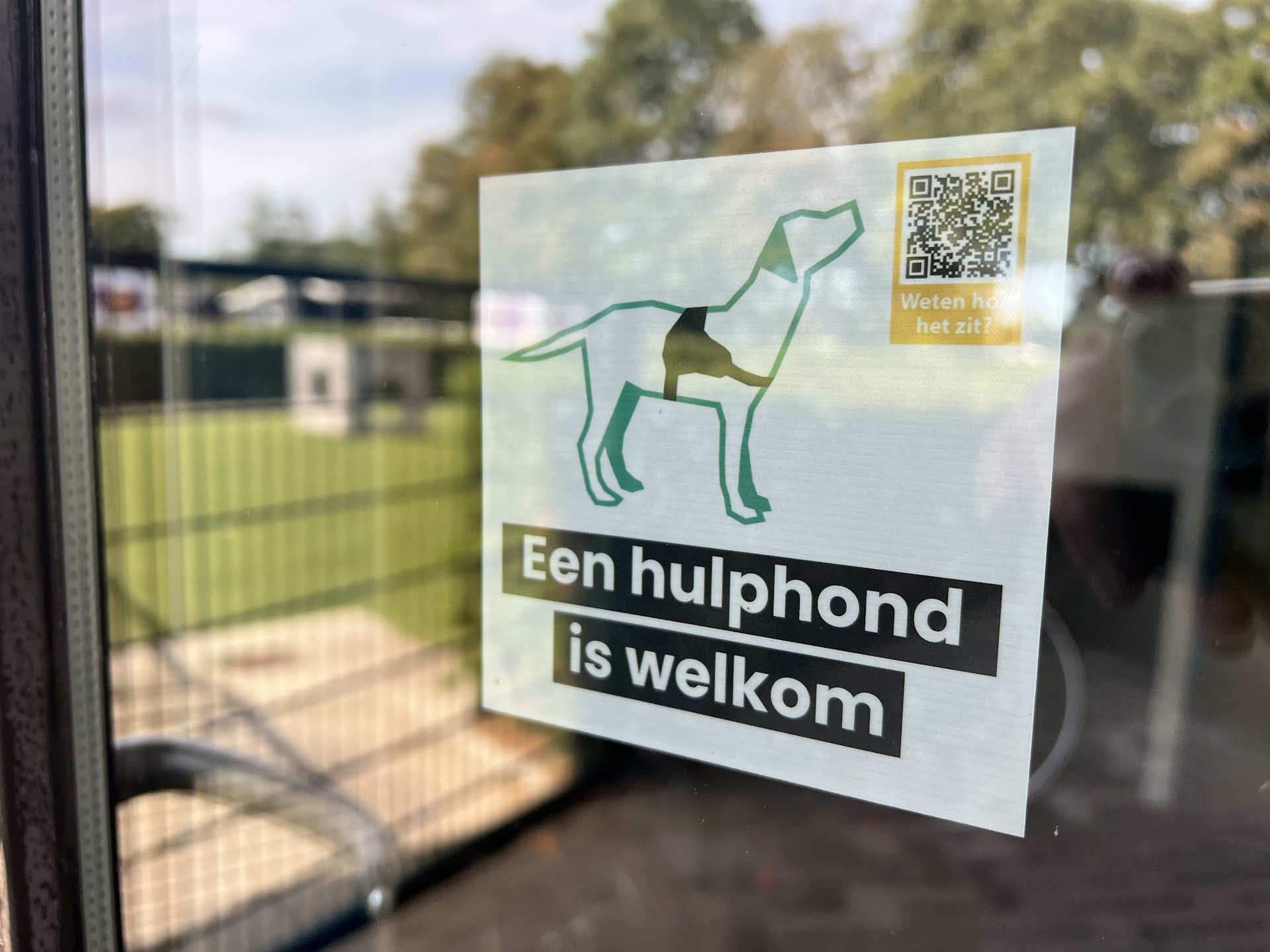 Geleidehond welkom in winkel