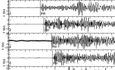 Foto van grafiek uitslag aardbevingen | Archief EHF