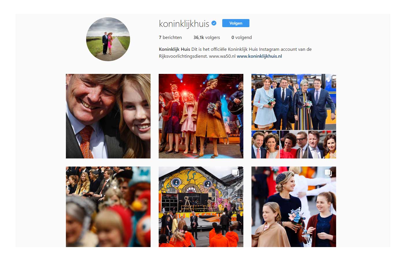 Koninklijk Huis nu ook op Instagram te volgen