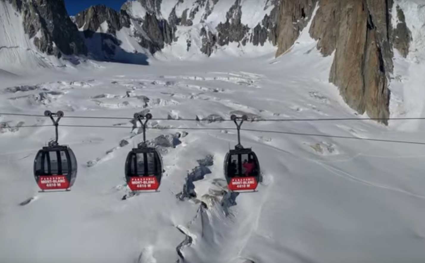 Kabelbaan Mont Blanc loopt vast, noodgedwongen overnachting voor 33 personen