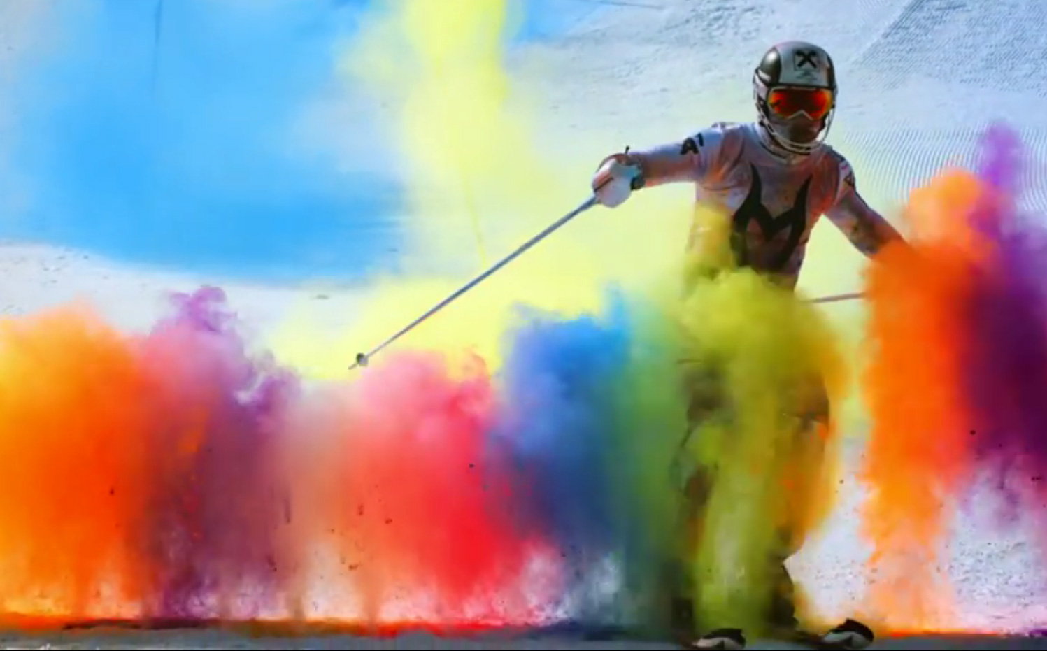 Kampioen alpineskiën met Nederlands bloed zorgt voor fantastisch kleurenschouwspel 
