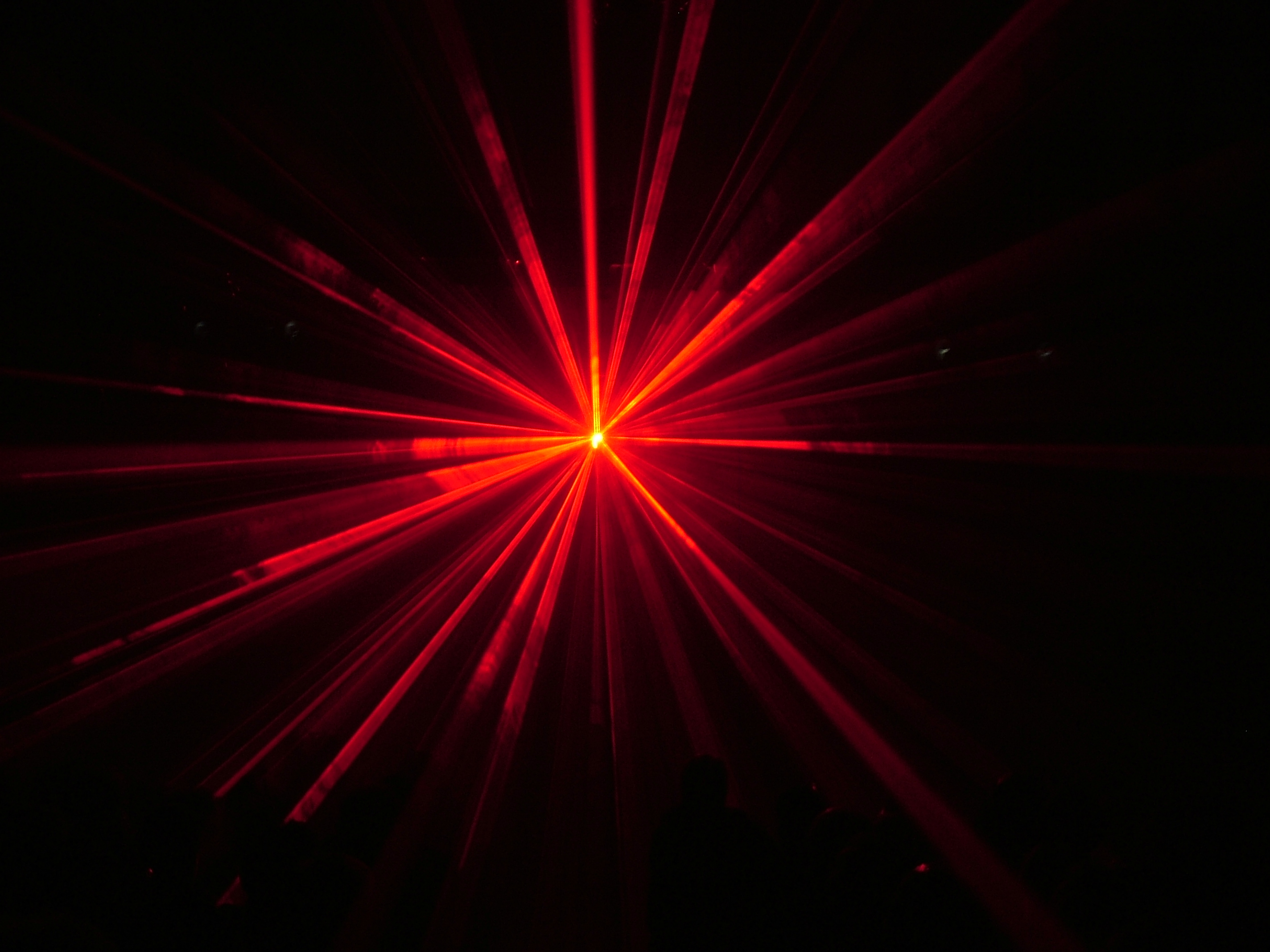 Foto van schijnsel laserpen
