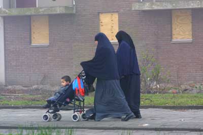 Foto van moslim vrouwen en kind | Archief EHF