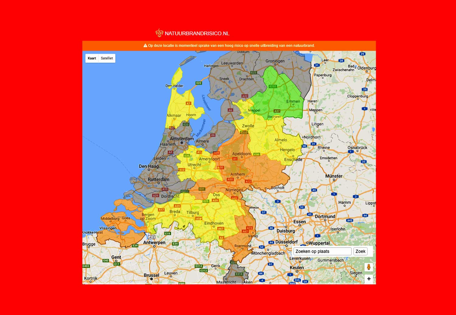 Code Oranje in delen van Nederland vanwege brandgevaar
