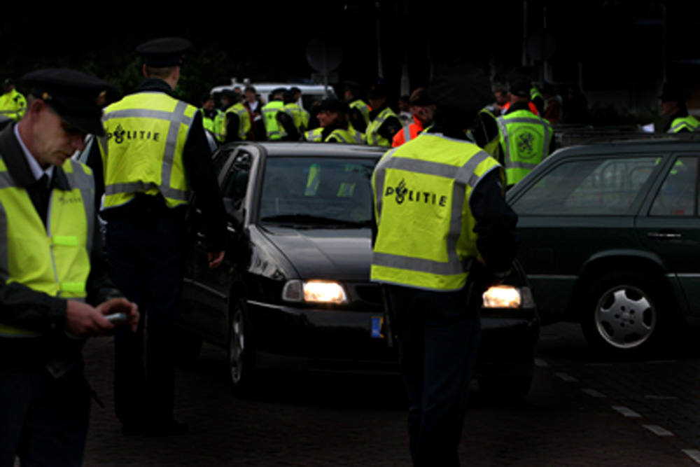 Foto van politie controle donker | Archief EHF