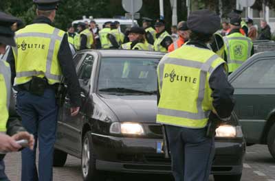 Foto van politiecontrole | Archief EHF