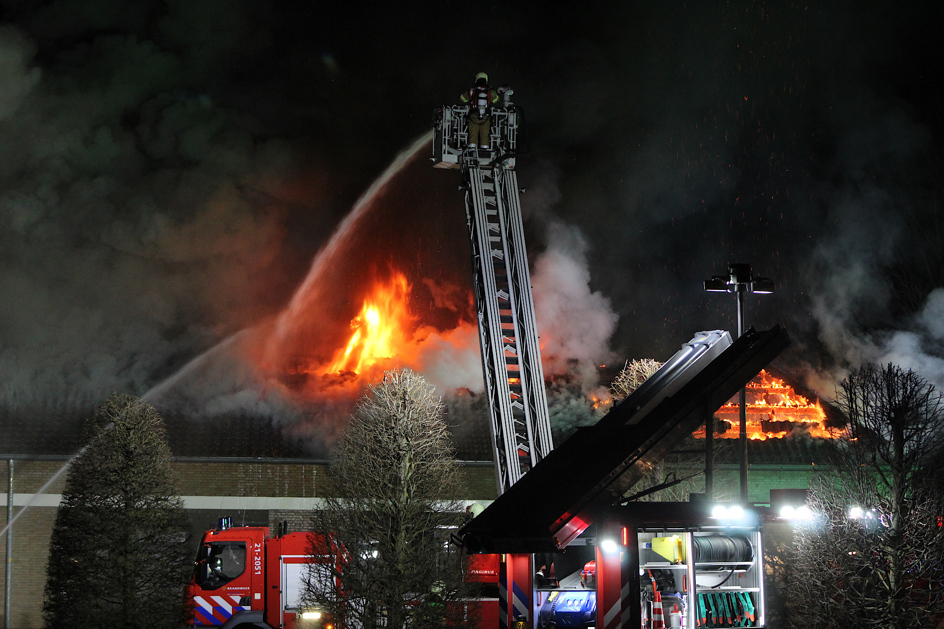 Brand bij De la Salle in Boxtel
