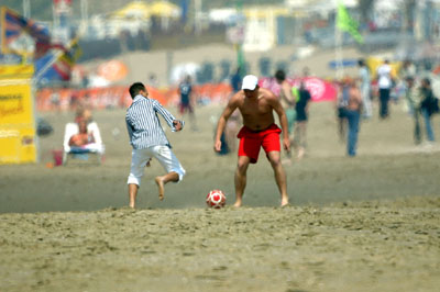 Foto van strand zee voetbal | Archief EHF