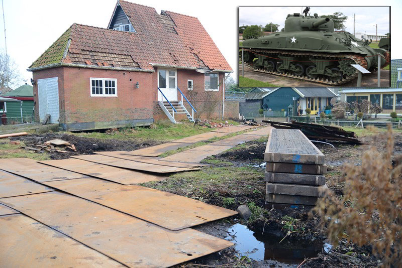Canadese tank teruggevonden onder oprit in Paterswolde