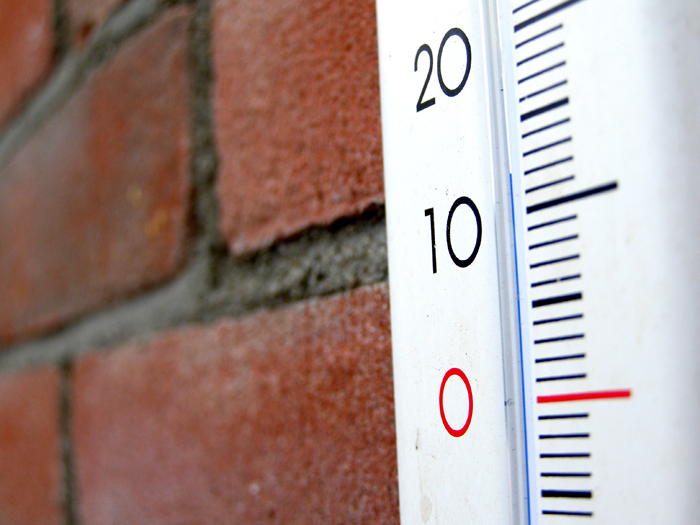 Foto van temperatuurmeter