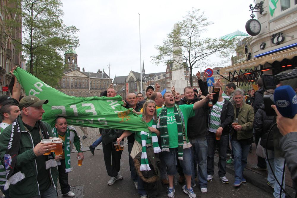 Foto van Celtic fans in Amsterdam | BON