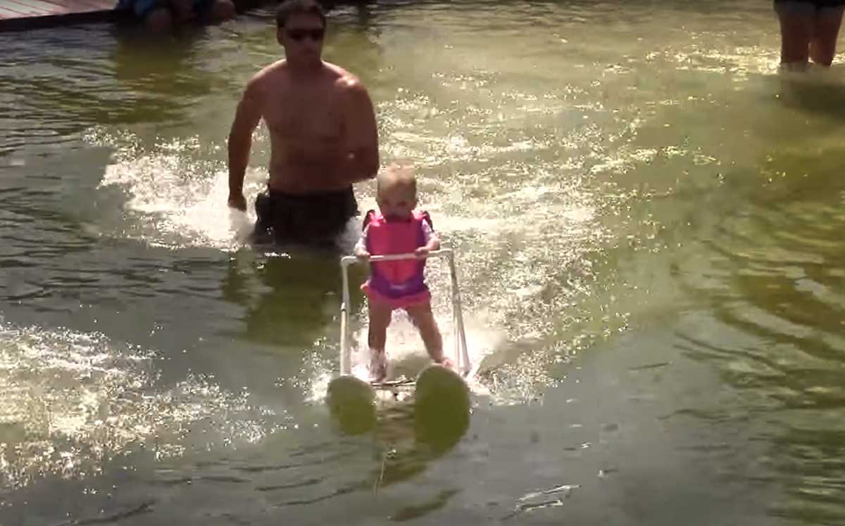 Baby van 6 maanden jongste waterskiër ooit
