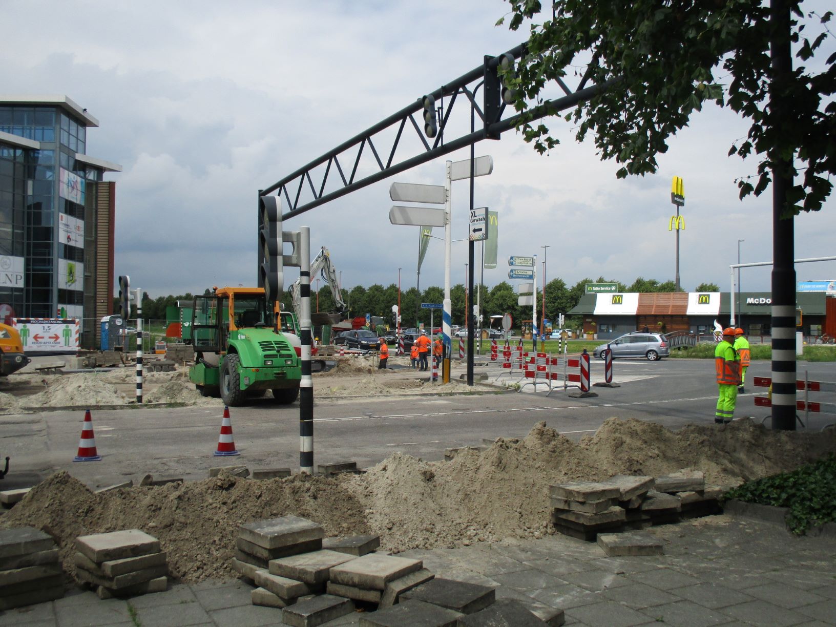 Wegwerkzaamheden Karel Poststraat Heerenveen