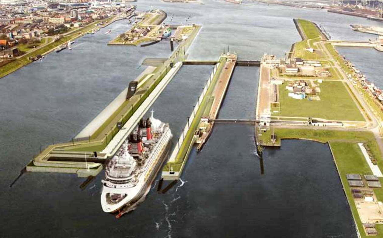 Bouw grootste zeesluis ter wereld in IJmuiden van start gegaan