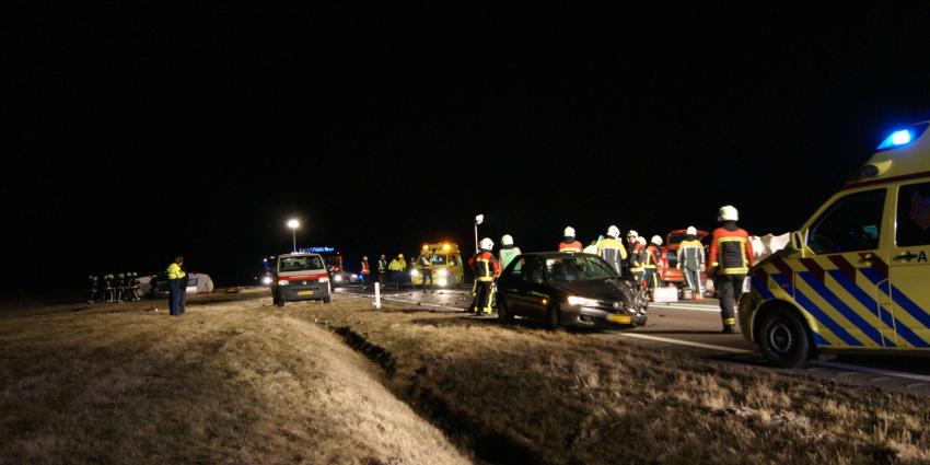Dode en gewonden na aanrijding N34 bij Anloo