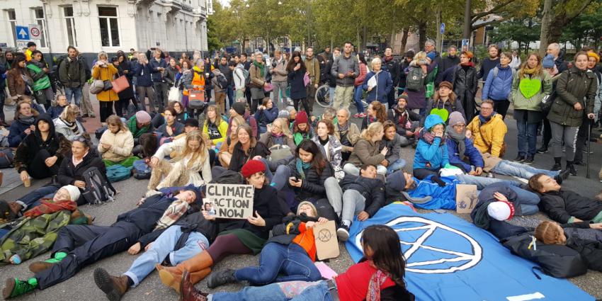 klimaatactivisten, bezetten, stadhouderskade, extinction rebellion 