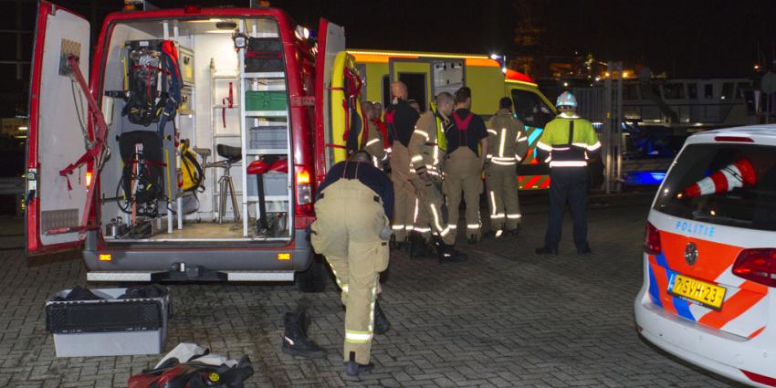 Man te water in Schiedam
