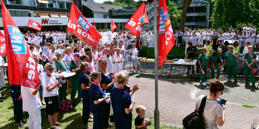 Ziekenhuispersoneel in actie