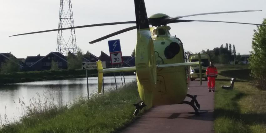 Traumahelikopter bij Blauwborgje