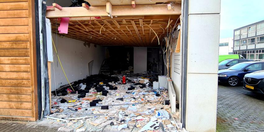 Gevel volledig verwoest door explosie