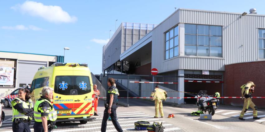 parkeergarage, ingestort, ravage
