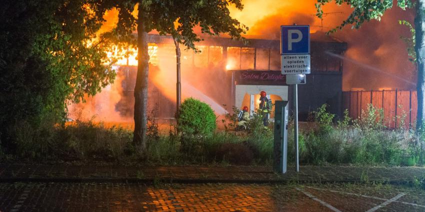 Foto van brand in Groningen