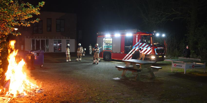 Container volledig in brand